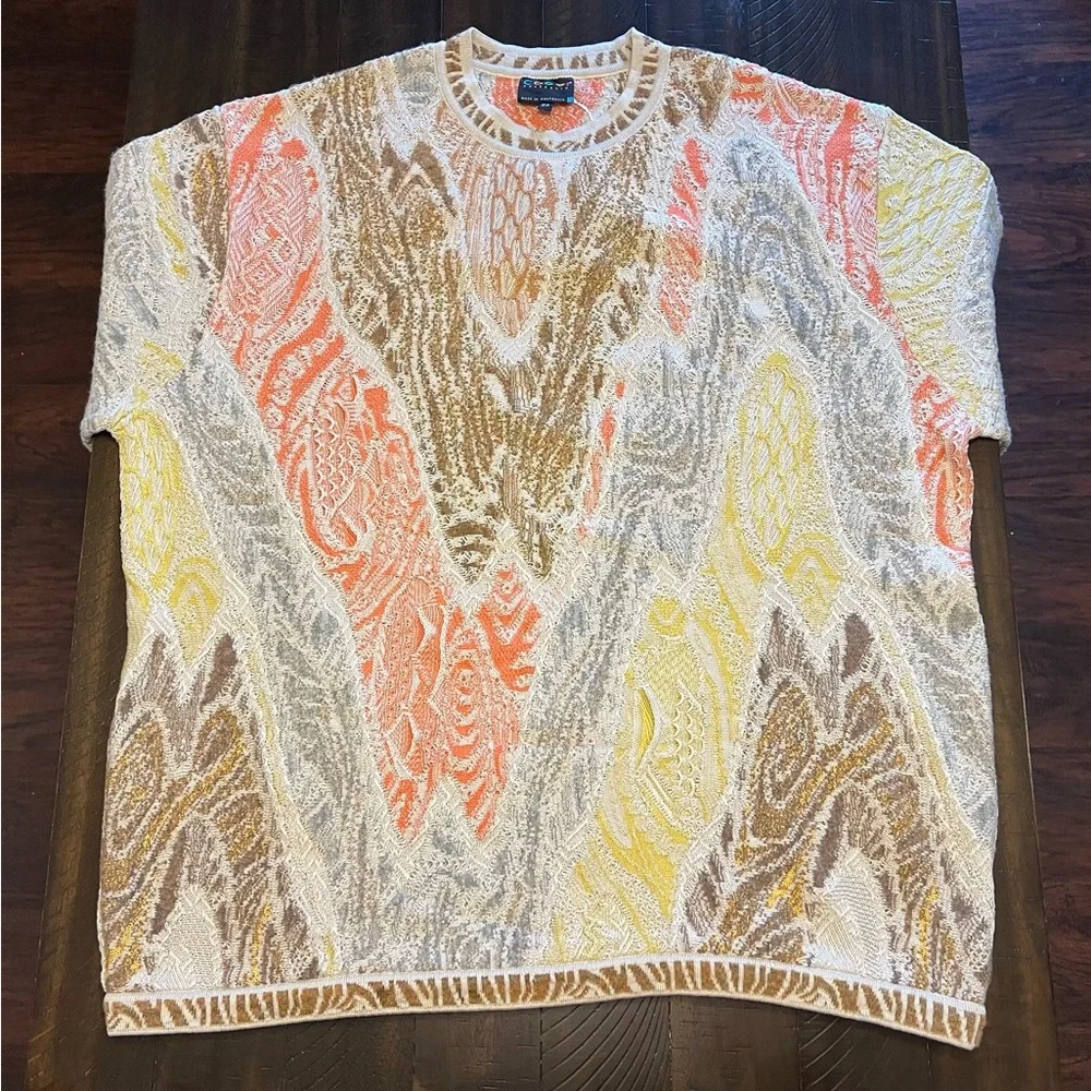Rare Vintage 2000s 100% Authentic Coogi Sweater Beautiful Color Combo Sz 2X NWT